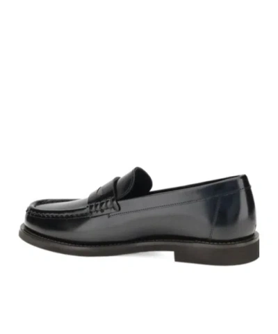 Brunello Cucinelli Midnight Blue Penny Loafer In Blue