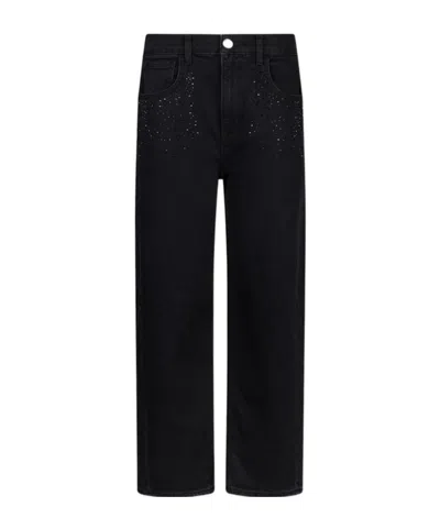 Liu •jo Stylish Trousers With Strass And Studs In Black
