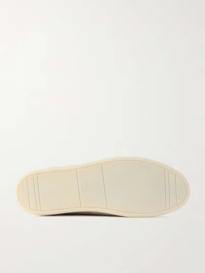 Brunello Cucinelli Suede Lace-up Low-top Sneakers In Gray