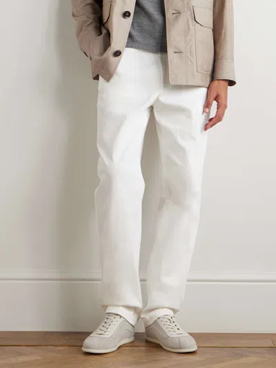 Brunello Cucinelli Suede Lace-up Low-top Sneakers In Gray