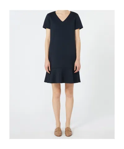Max Mara Jersey Mini Dress In Black