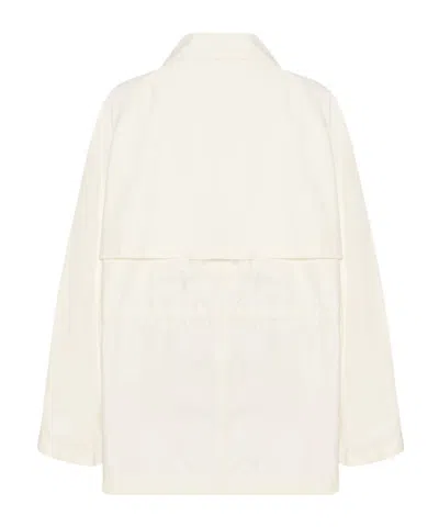 The Row Elodianna Long-sleeve Cotton Utility Jacket In White