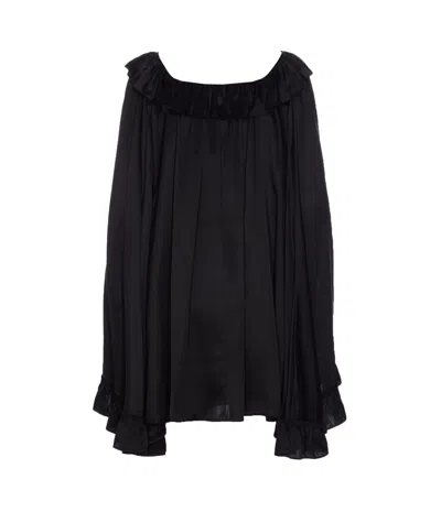 Chloé Shirt With Volant In Black
