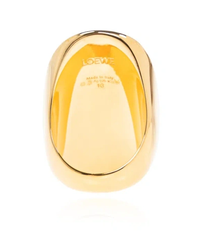 Loewe Engraved Wide Band Bracelets In Gold