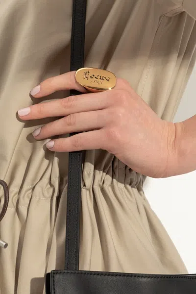 Loewe Engraved Wide Band Bracelets In Gold