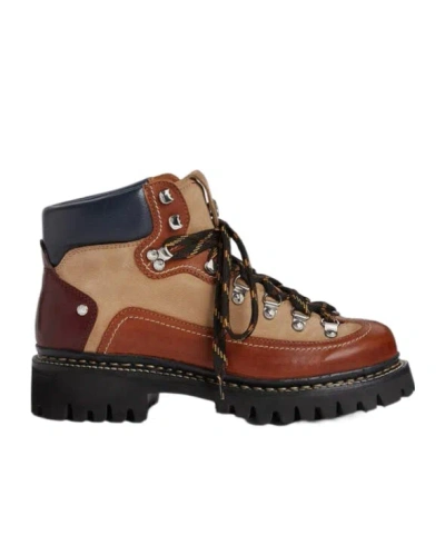 Dsquared2 Round Toe Ankle Boots In Multi
