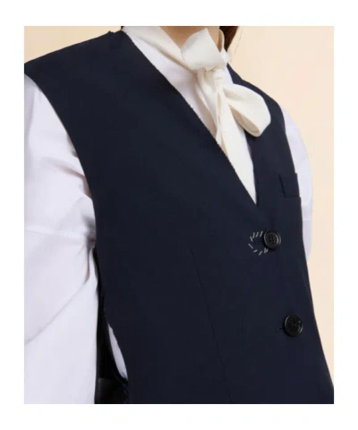 Marni Wool Vest With Slits On The Sides In Blue