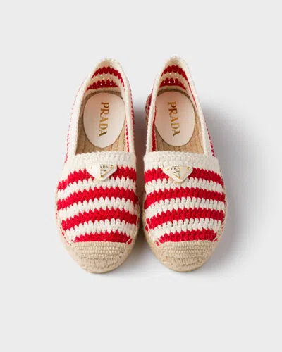Prada Espadrillas In Crochet Bicolor Donna