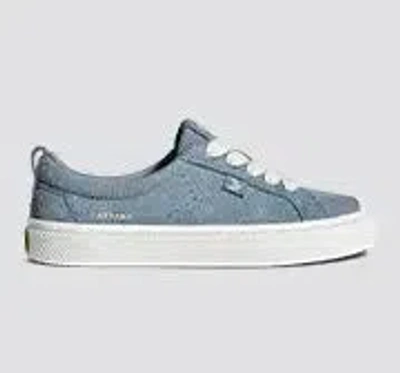 Cariuma Oca Low Mirage Blue Hairy Suede Sneaker