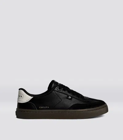 Cariuma Toca Teak Black Diamond Leather Off-white Accents Sneaker Men