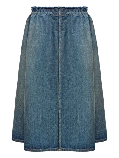 Mm6 Maison Margiela Denim Skirt In Blue