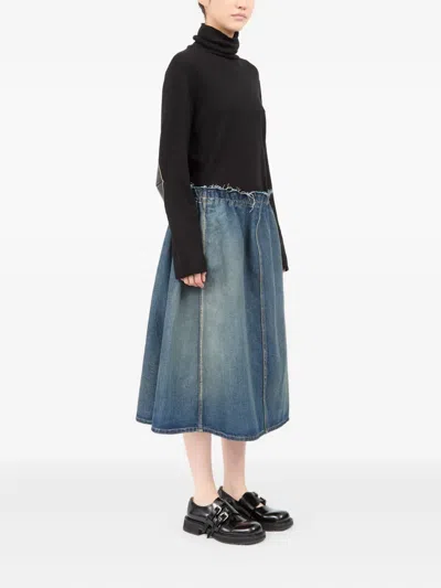 Mm6 Maison Margiela Denim Skirt In Blue