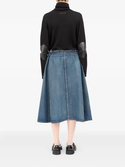 Mm6 Maison Margiela Denim Skirt In Blue