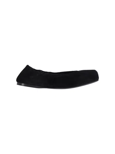 Alaïa Alaia Twotone Ballerina With Square Toe In Brown In Black