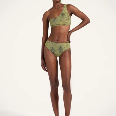 La Doublej Goddess Bikini Top Primrose In Green