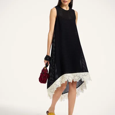 La Doublej La Scala Lace-embroidered Sleeveless Midi Dress