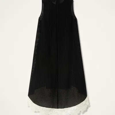 La Doublej La Scala Lace-embroidered Sleeveless Midi Dress