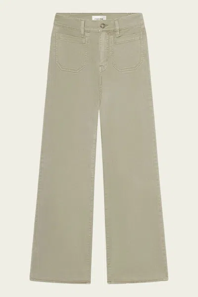 Frame Le Slim Palazzo Patch Pocket High Waist Wide Leg Jeans In Gray