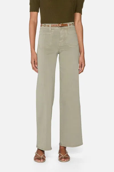 Frame Le Slim Palazzo Patch Pocket High Waist Wide Leg Jeans In Gray