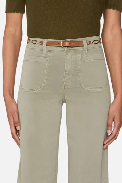 Frame Le Slim Palazzo Patch Pocket High Waist Wide Leg Jeans In Gray