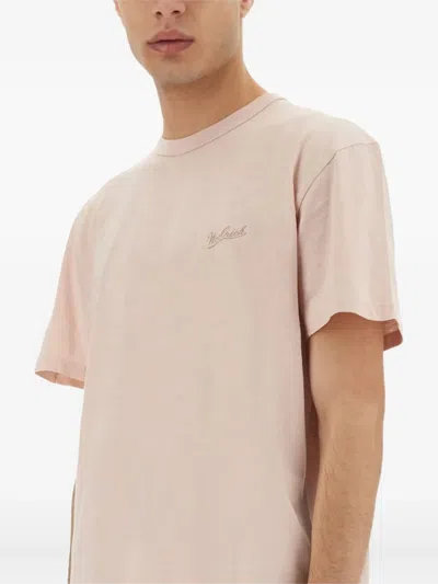 Woolrich Flamed Cotton T Shirt In Pink
