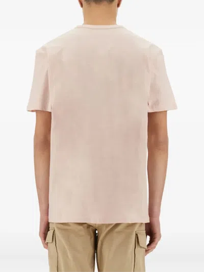 Woolrich Flamed Cotton T Shirt In Pink