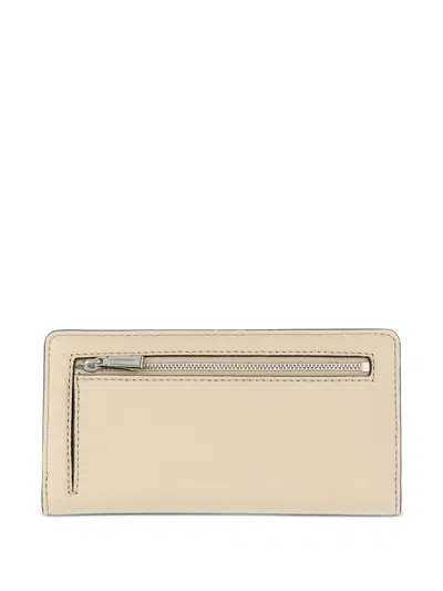 Michael Michael Kors Cow Leather Wallet With Zippered Compartment In Brown