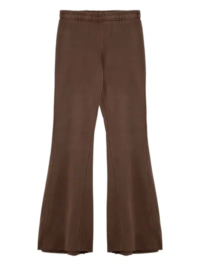 Entire Studios Flared Trousers With Back Pocket And Elastic Waistband In Brown