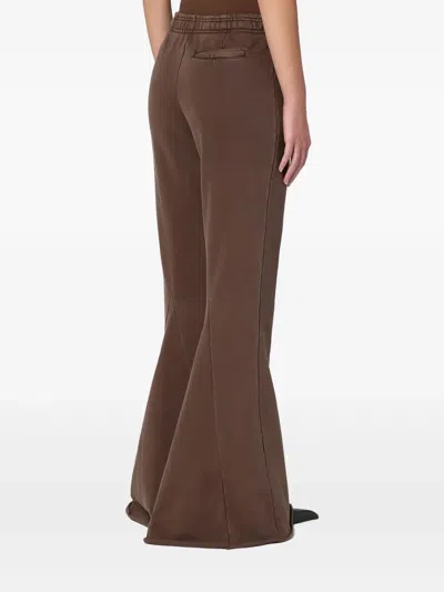 Entire Studios Flared Trousers With Back Pocket And Elastic Waistband In Brown