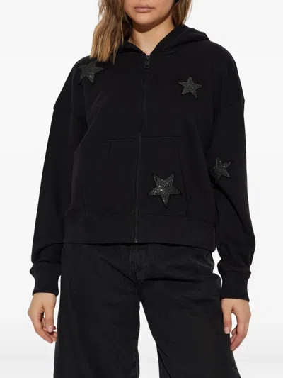 Zadig & Voltaire Star-embellished Zip-up Hoodie In Black