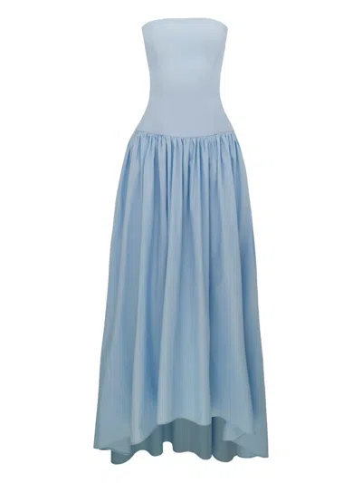 Azeeza Strapless Maxi Dress In Blue
