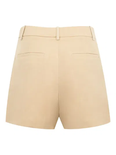Nili Lotan Pleated High-rise Linen And Silk Shorts In Neutral