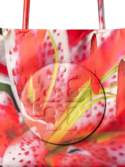 Tory Burch Red Ella Printed Large Tote