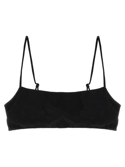 Mc2 Saint Barth Bandeau-style Bikini Top In Black