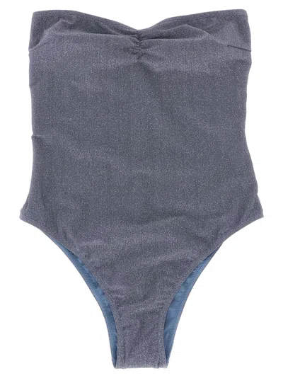 Mc2 Saint Barth 'soleil' One-piece Swimsuit In Gray