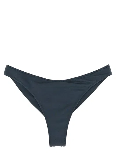 Mc2 Saint Barth Naomi Cheeky Logo-patch Bikini Bottoms In Black