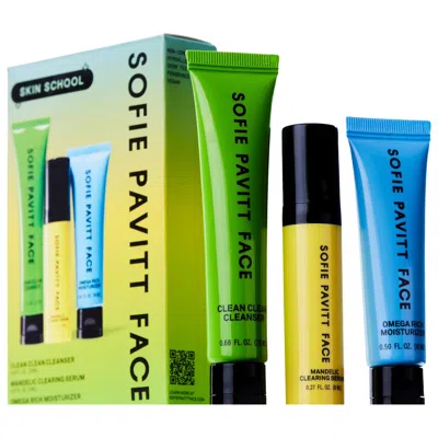 Sofie Pavitt Face The Skin School Set: Cleanse, Treat & Hydrate Minis For Clearer Skin