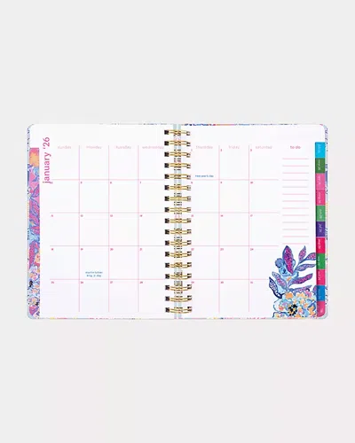 Lilly Pulitzer 2025-2026 17 Month Jumbo Agenda In Blue