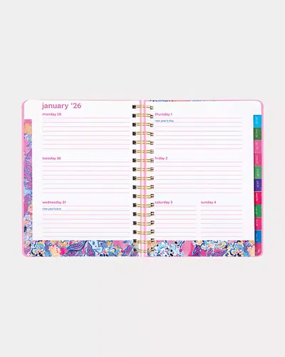 Lilly Pulitzer 2025-2026 17 Month Large Agenda In Pink