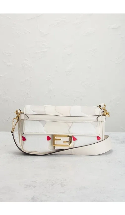 Fwrd Renew Fendi Mink Fur Nappa Faces Baguette Shoulder Bag