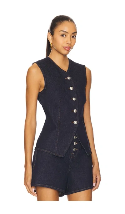 7 For All Mankind Lady Vest In Blue