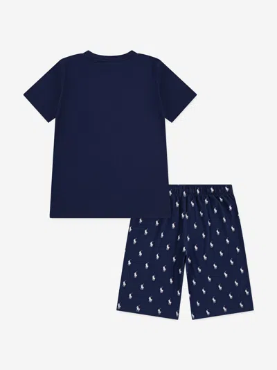 Ralph Lauren Cotton T-shirt And Shorts Set In Blue