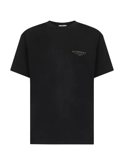 Givenchy Cotton T-shirt With Stamp Print Clothing In Black