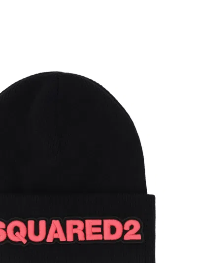 Dsquared2 Logo-embroidered Beanie In Black