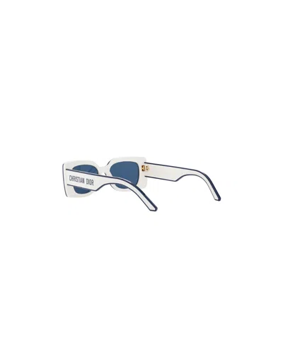 Dior Pacific 53mm Rectangular Sunglasses In White