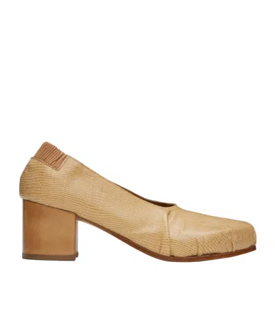 Magliano Beige Kola Guantino Lizard Heels In 73 Beige