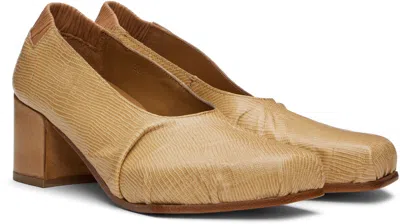 Magliano Beige Kola Guantino Lizard Heels In 73 Beige