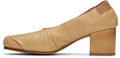 Magliano Beige Kola Guantino Lizard Heels In 73 Beige