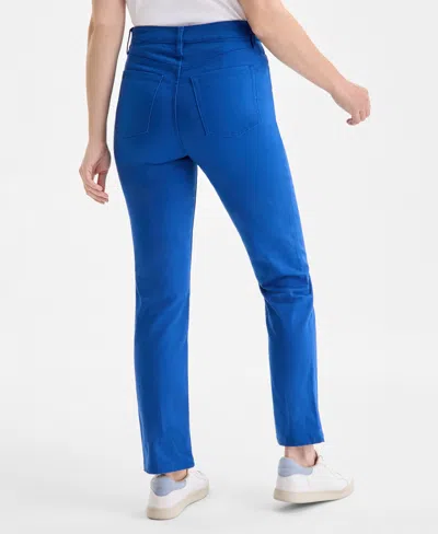 Style & Co Plus Size High-rise Straight-leg Pants, Exclusively At Macy's In Blue