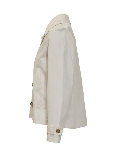 Woolrich Double-breasted Jacket In Neutral